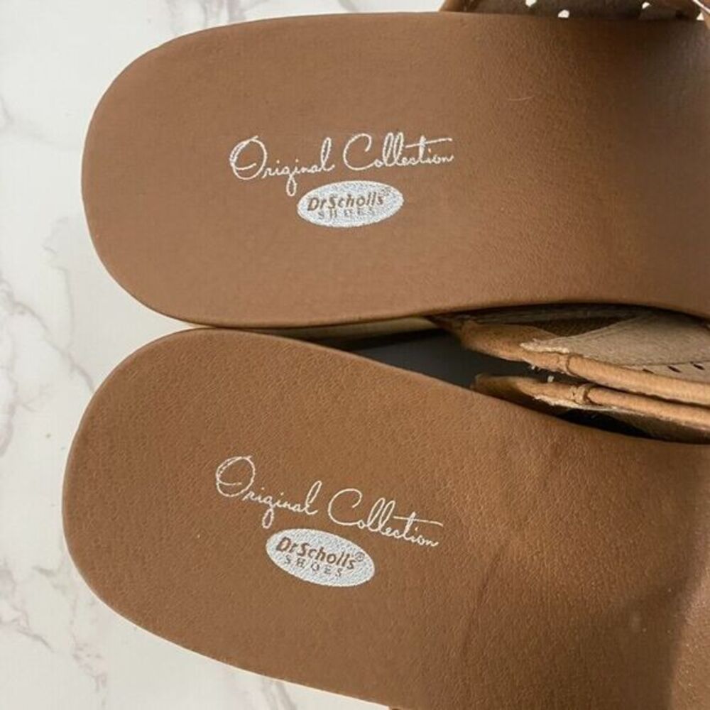 Dr. Scholl's Original Collection Sandals Sz 7.5M Brown  Slip On Comfort Platform - Picture 2 of 11